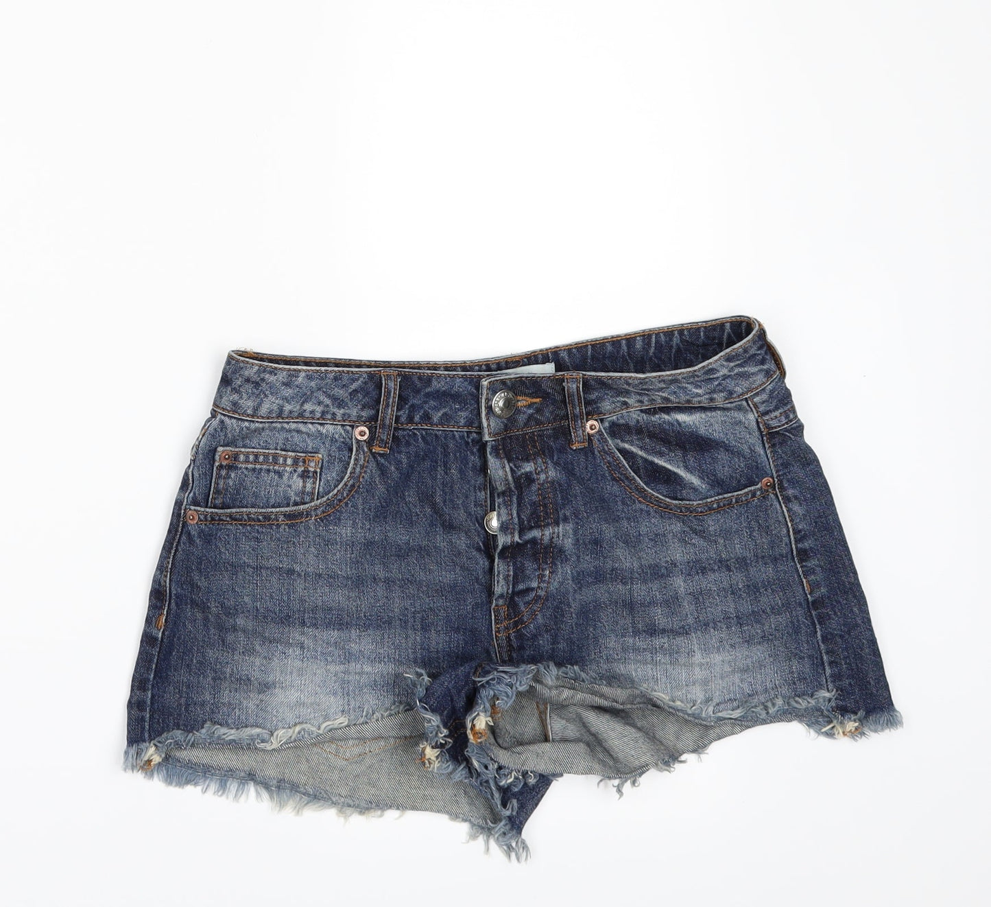 FOREVER 21 Womens Blue  Denim Hot Pants Shorts Size 24