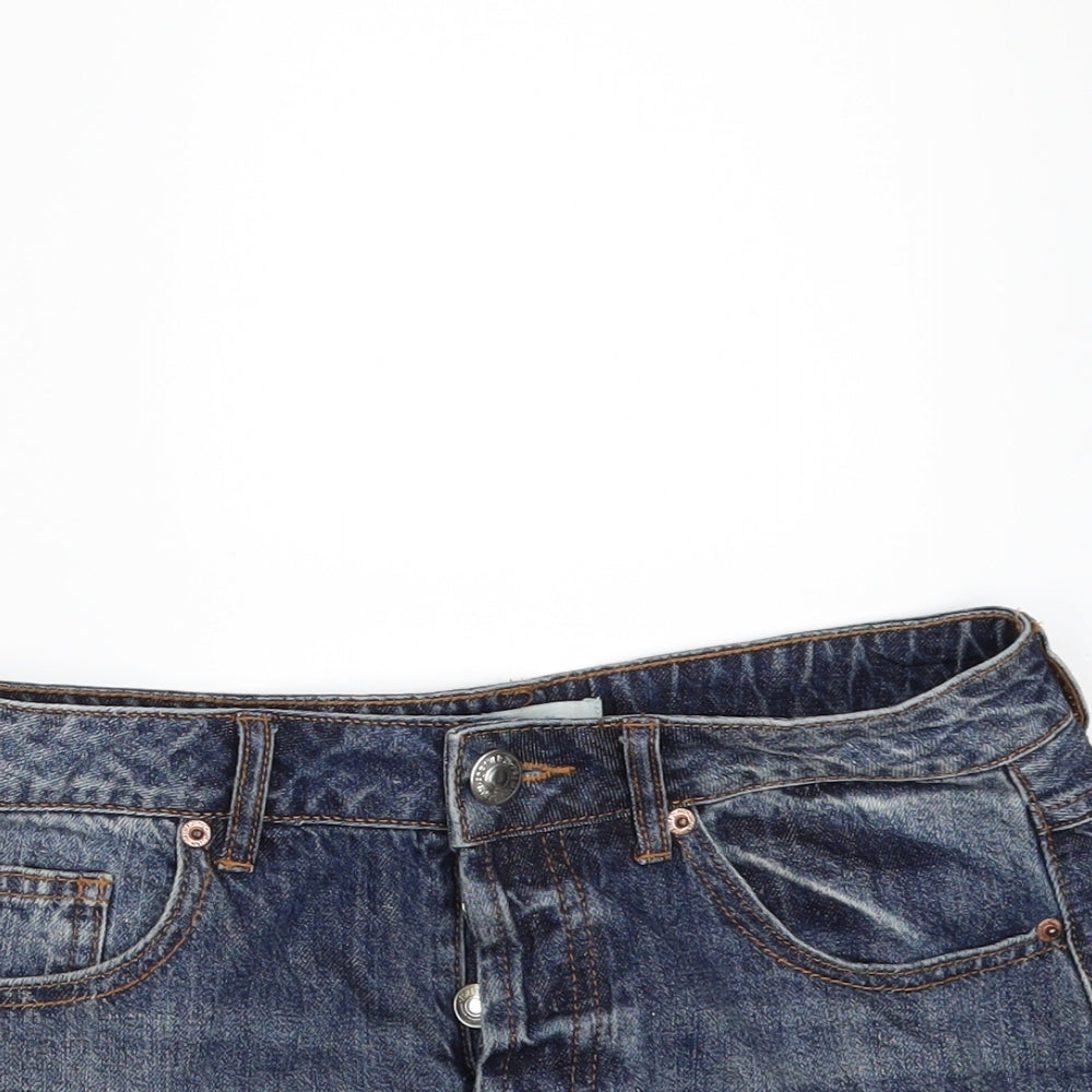 FOREVER 21 Womens Blue  Denim Hot Pants Shorts Size 24