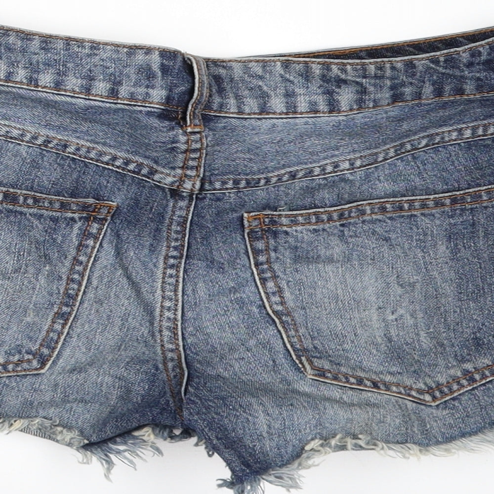 FOREVER 21 Womens Blue  Denim Hot Pants Shorts Size 24