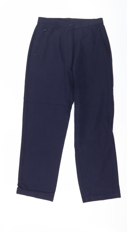 Womens UK Size 10 Preworn Regular Fit  Blue Trousers