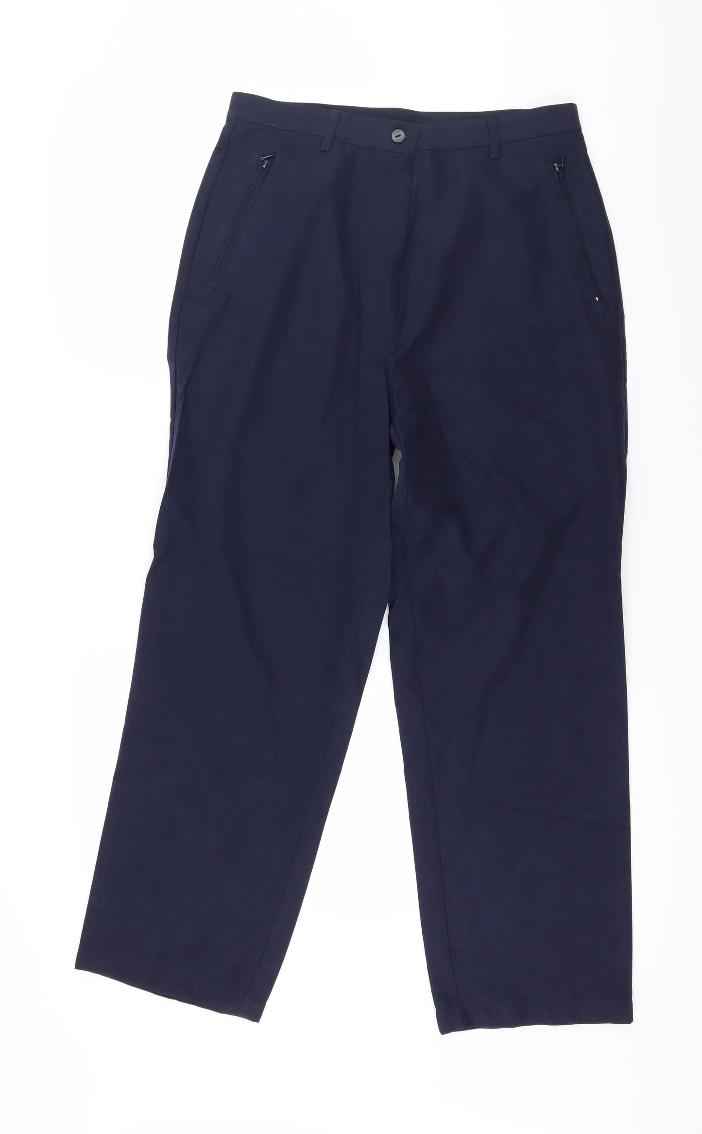 Womens UK Size 12 Preworn Regular Fit  Blue Trousers
