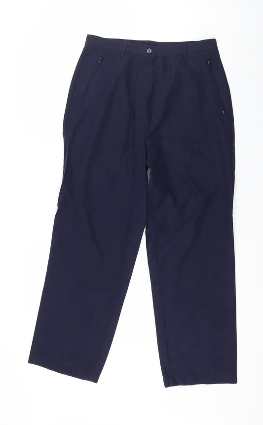 Womens UK Size 12 Preworn Regular Fit  Blue Trousers