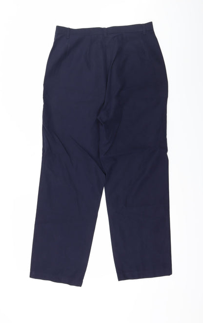 Womens UK Size 12 Preworn Regular Fit  Blue Trousers