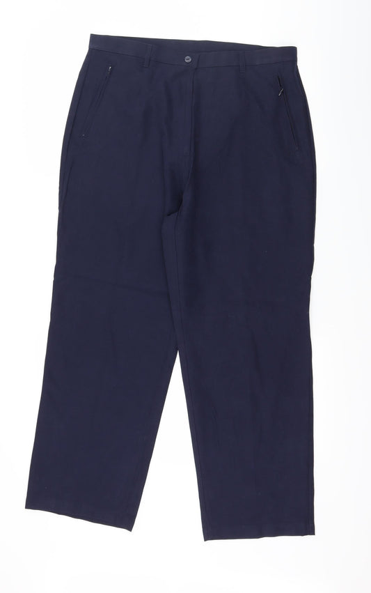 Womens UK Size 16 Preworn Regular Fit  Blue Trousers