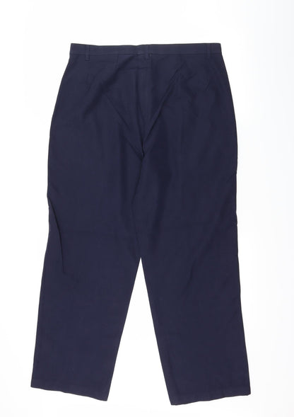 Womens UK Size 16 Preworn Regular Fit  Blue Trousers