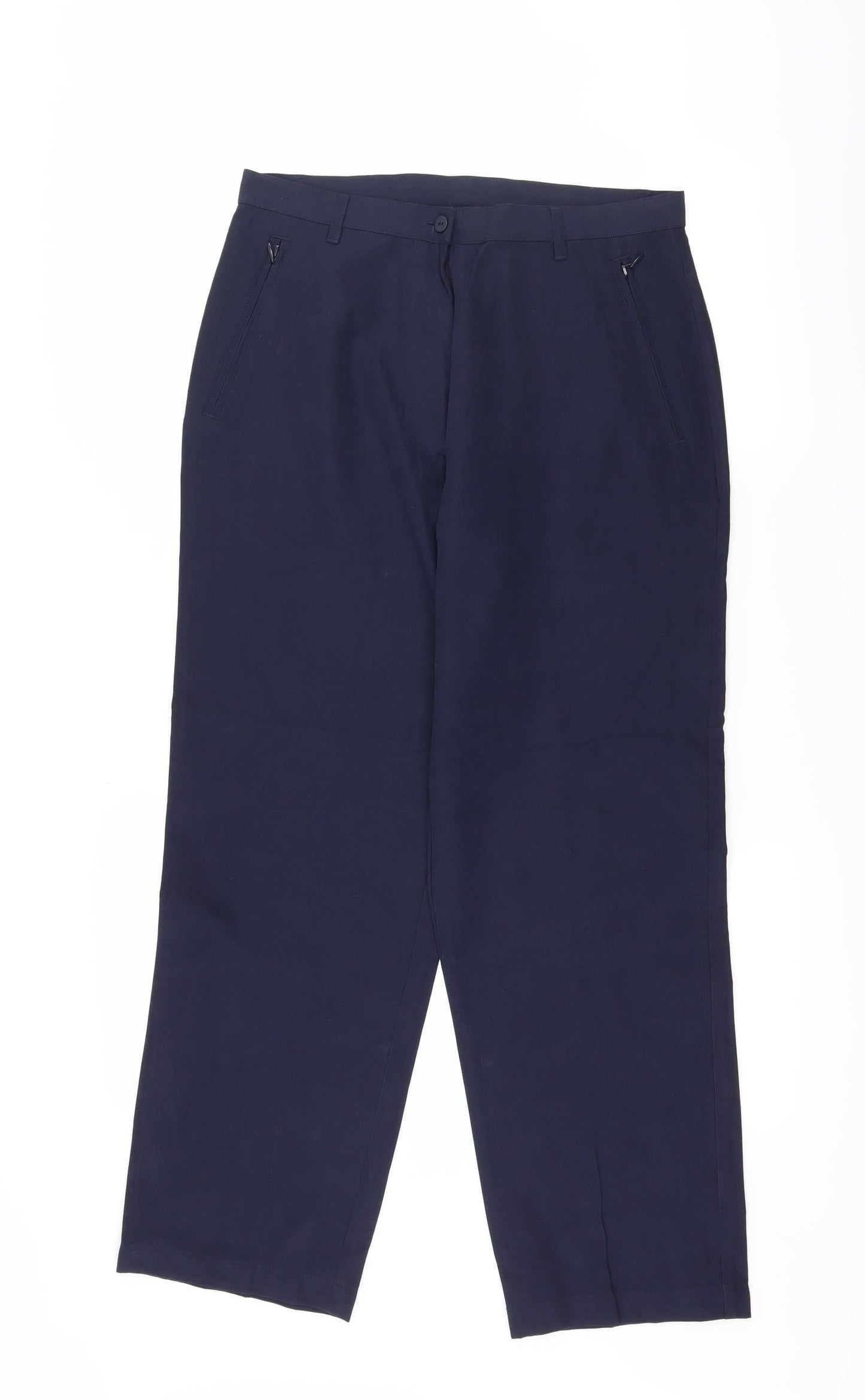 Womens UK Size 12 Preworn Regular Fit  Blue Trousers