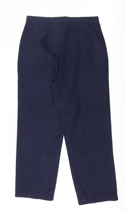 Womens UK Size 12 Preworn Regular Fit  Blue Trousers