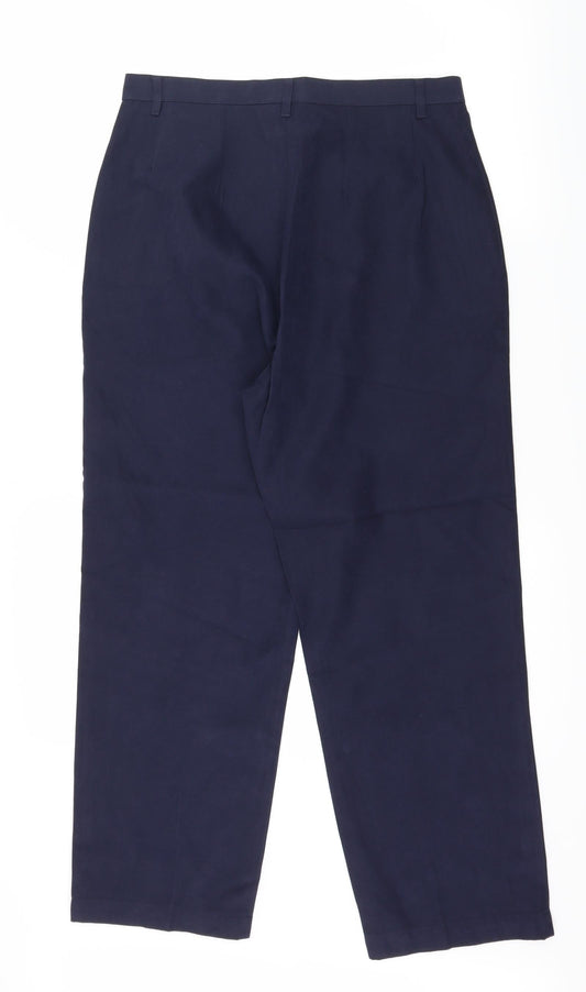Womens UK Size 12 Preworn Regular Fit  Blue Trousers