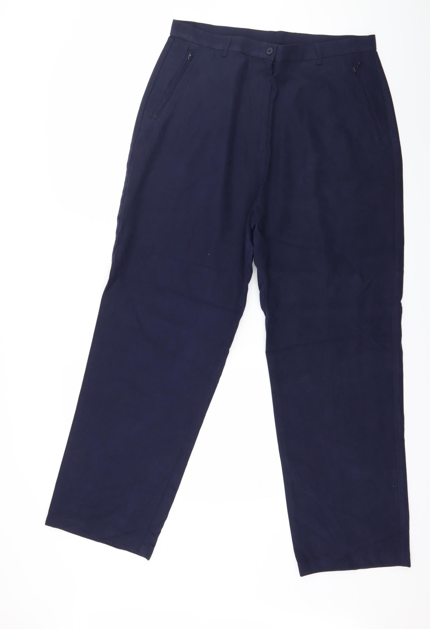 Womens UK Size 16 Preworn Regular Fit  Blue Trousers