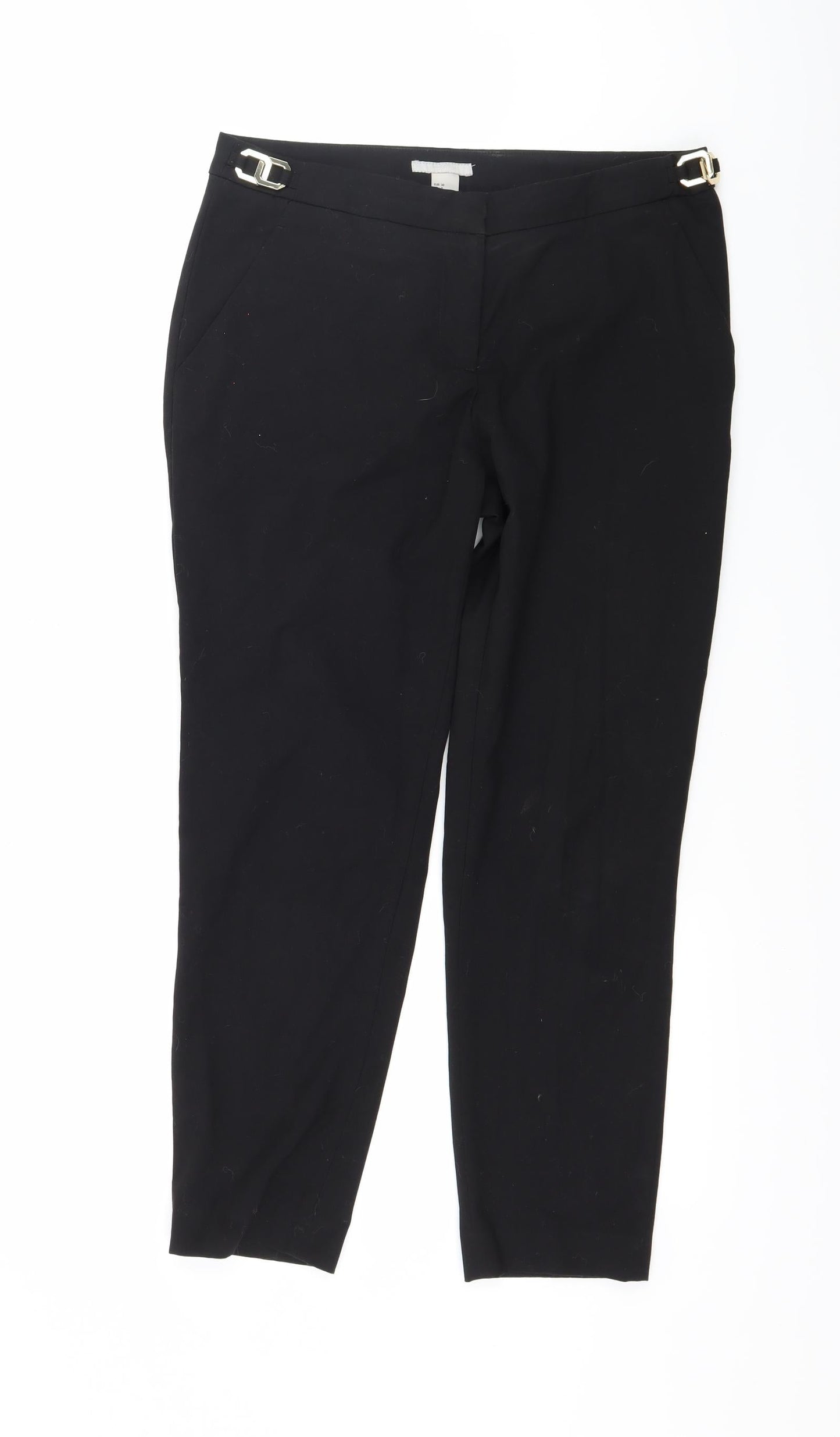 Womens UK Size 10 H&M Regular Fit  Black Trousers
