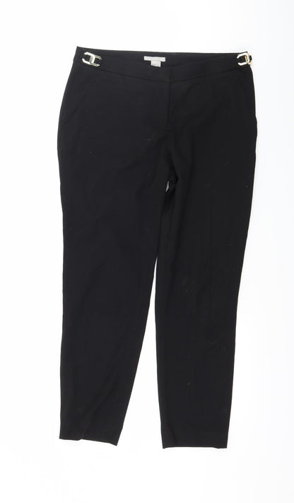 Womens UK Size 10 H&M Regular Fit  Black Trousers