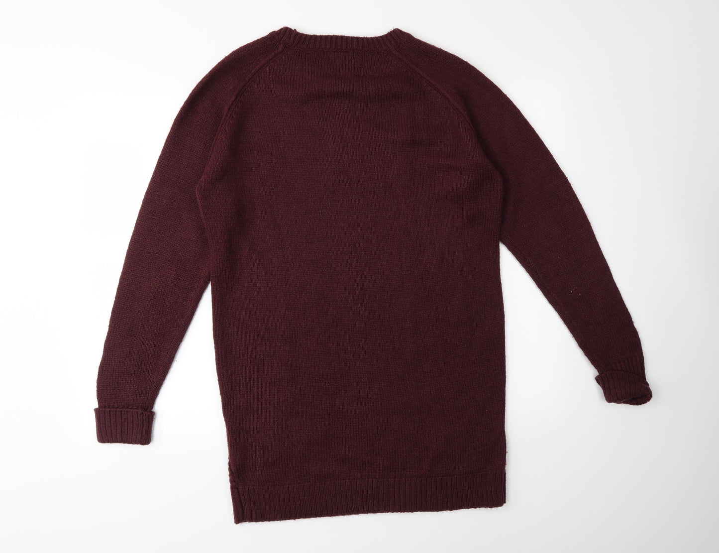 New Look Mens Red  Knit Pullover Jumper Size S