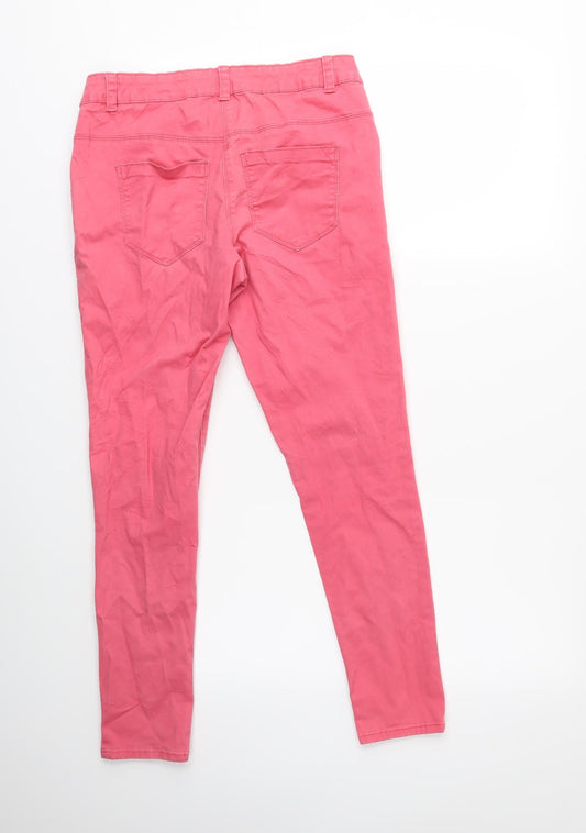 George Womens Pink  Denim Skinny Jeans Size 8 L26 in