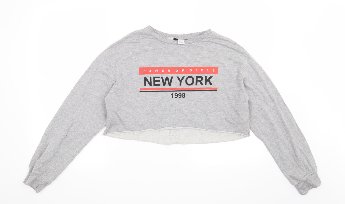 H&M Womens Grey   Pullover Sweatshirt Size S  - Power of Girls, New York