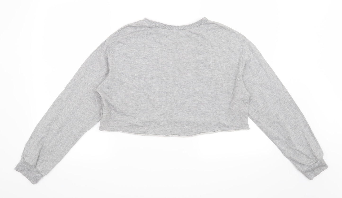 H&M Womens Grey   Pullover Sweatshirt Size S  - Power of Girls, New York