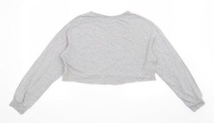 H&M Womens Grey   Pullover Sweatshirt Size S  - Power of Girls, New York