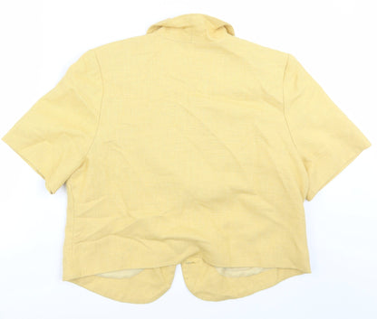Nightingales Womens Yellow   Jacket Blazer Size 14