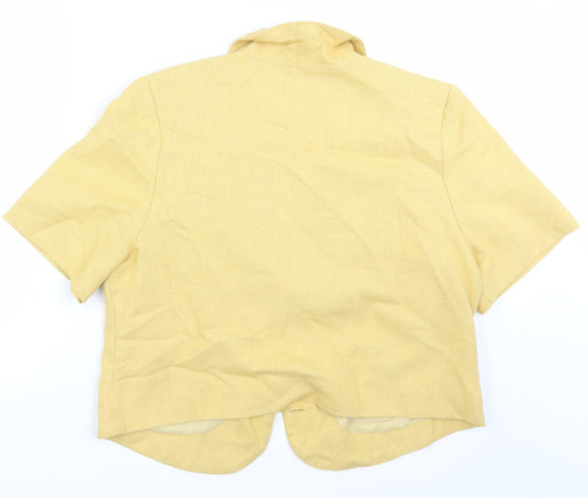 Nightingales Womens Yellow   Jacket Blazer Size 14