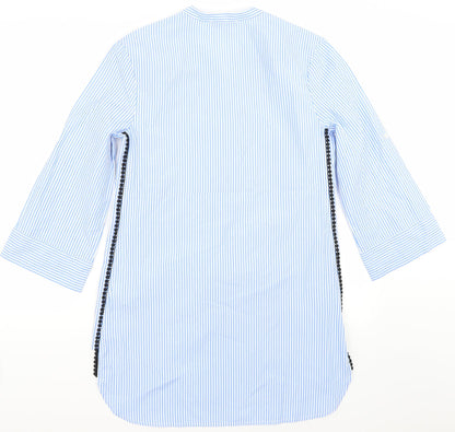 Per Una Womens Blue Striped  A-Line  Size 8