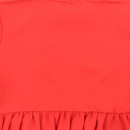 Cameo rose Womens Red  Rayon Cropped T-Shirt Size 12