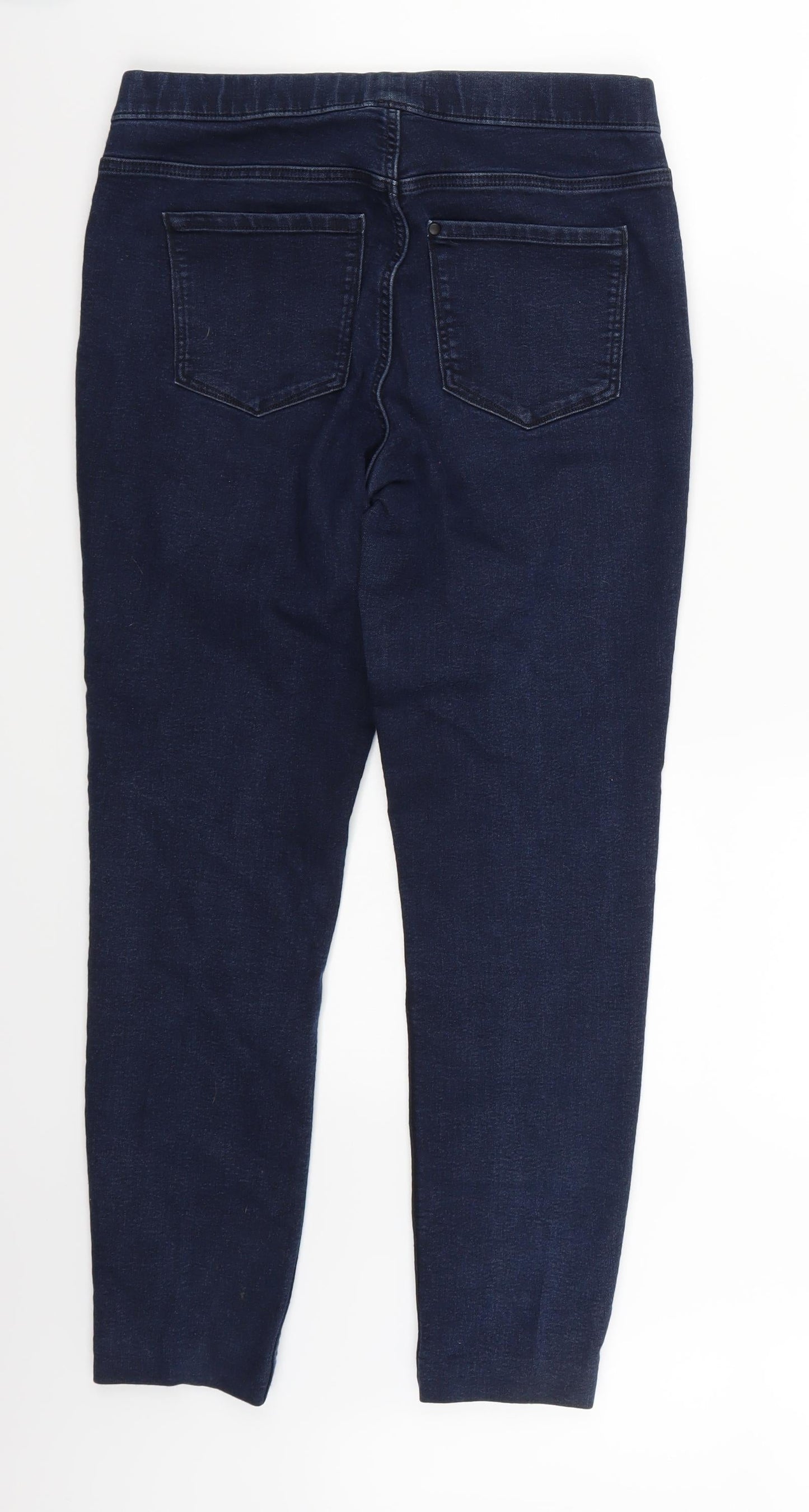 Womens UK Size 10 H&M Regular Fit Cropped Blue Jeans