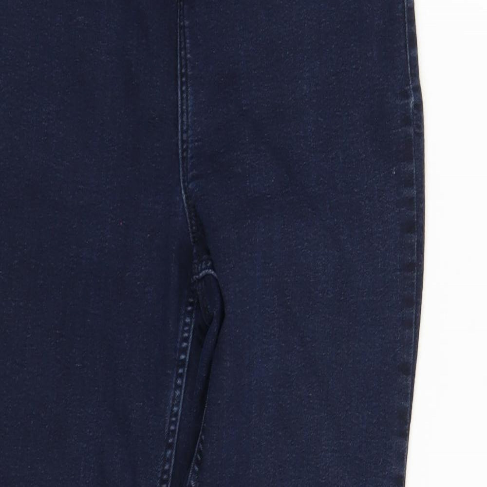 Womens UK Size 10 H&M Regular Fit Cropped Blue Jeans