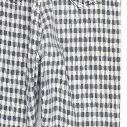 Topshop Womens Grey Check  Trousers  Size 34 L30 in
