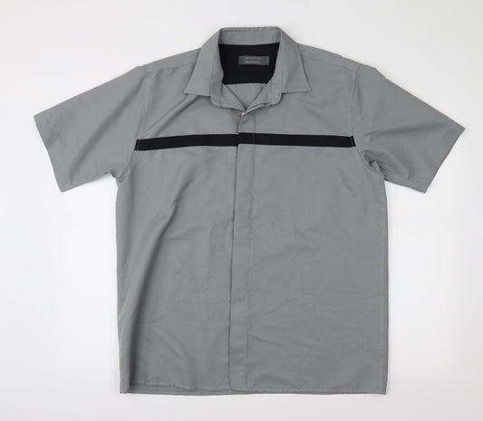 Armando Mens Grey    Button-Up Size L
