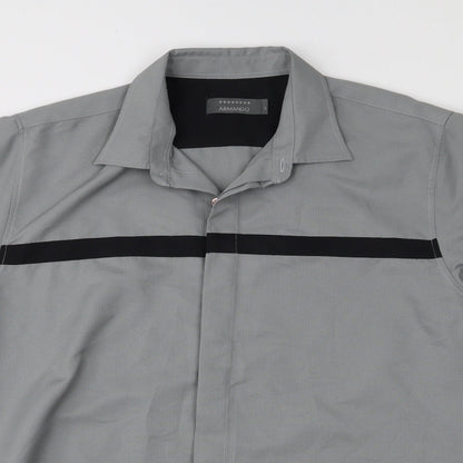 Armando Mens Grey    Button-Up Size L