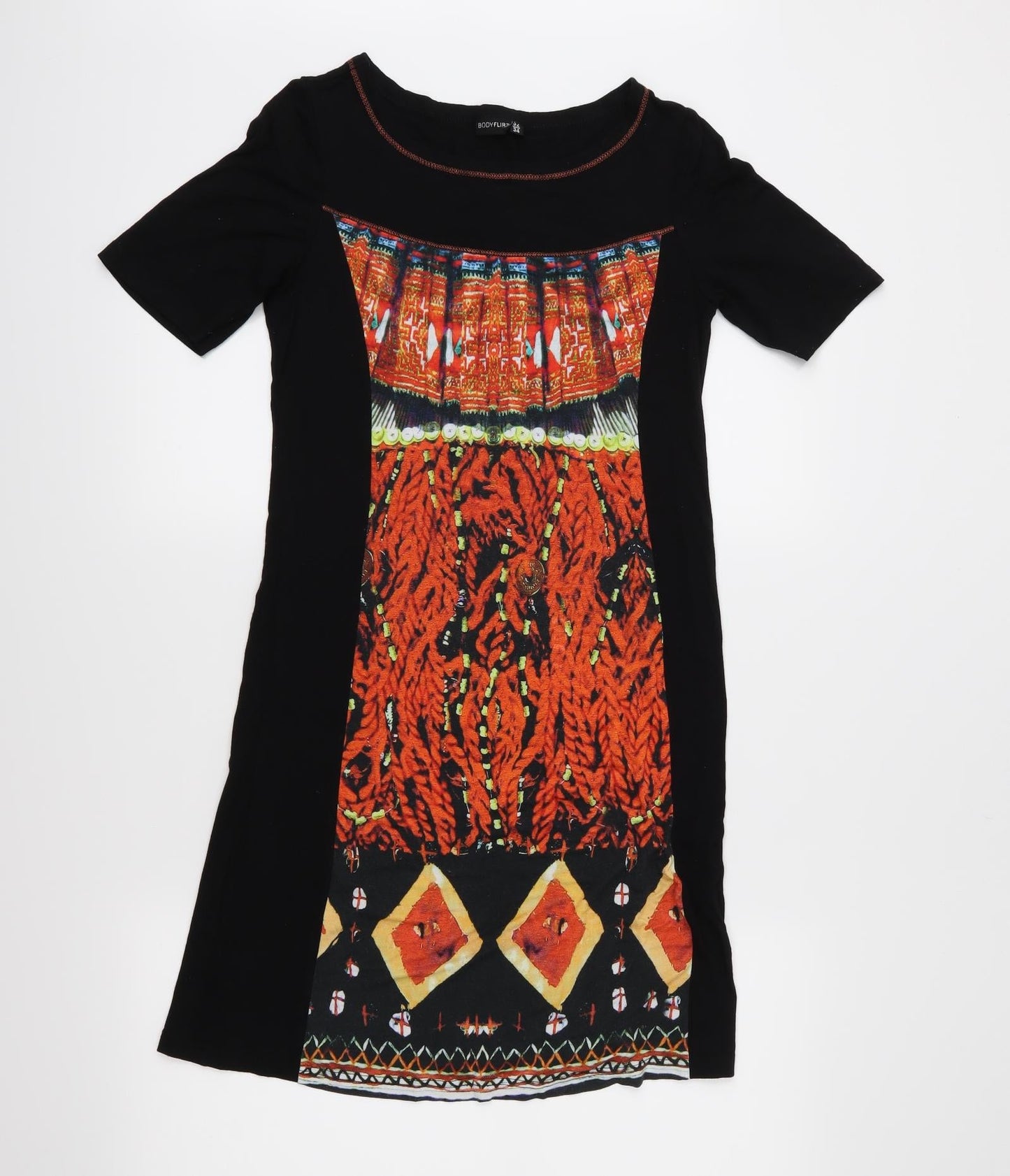 Body Flirt Womens Black  Jersey T-Shirt Dress  Size 4