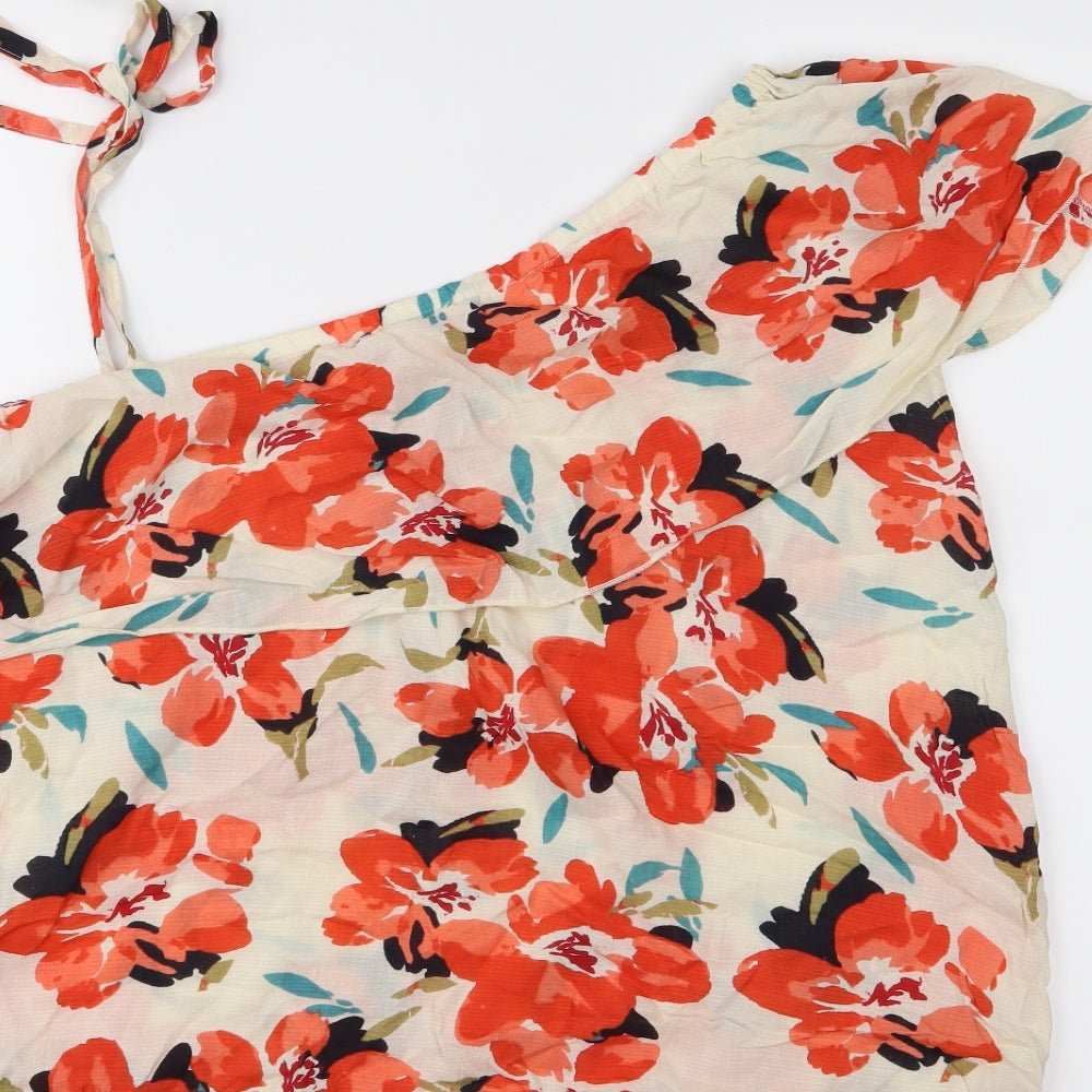 Womens UK Size 16 And/Or Orange Basic Blouse