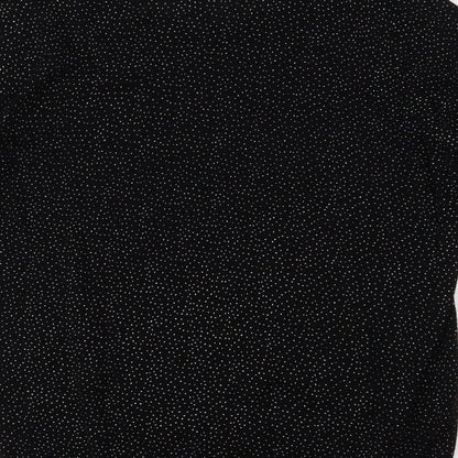 Mango Womens Black Polka Dot Knit Pullover Jumper Size M