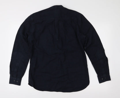 Mens UK Size S H&M Blue  Button-Up Long Sleeve Casual Shirt