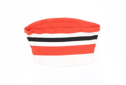Primark Womens Red Striped  Basic Tank Size S