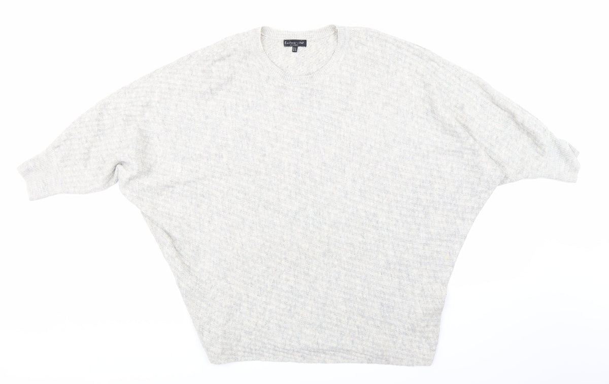 F&F Womens Grey  Knit Pullover Jumper Size 14