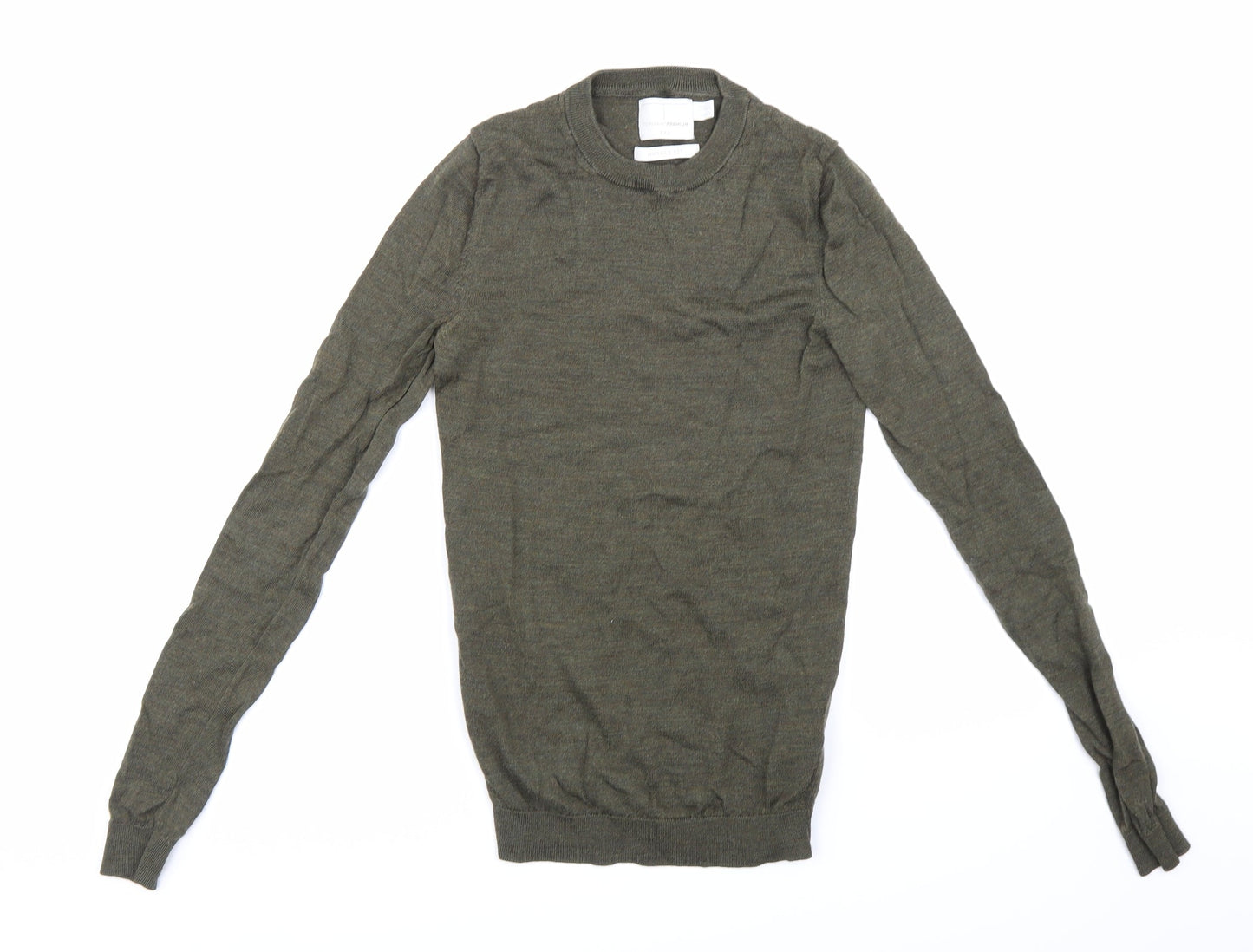 Topman Mens Green  Knit Pullover Jumper Size 2XL