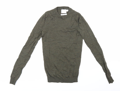 Topman Mens Green  Knit Pullover Jumper Size 2XL