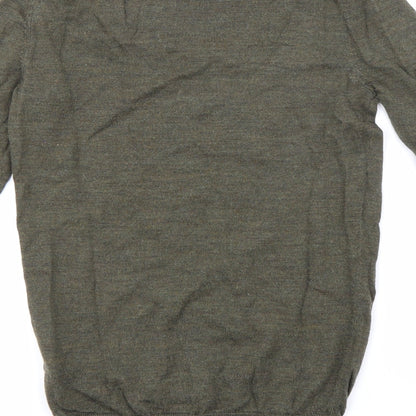 Topman Mens Green  Knit Pullover Jumper Size 2XL