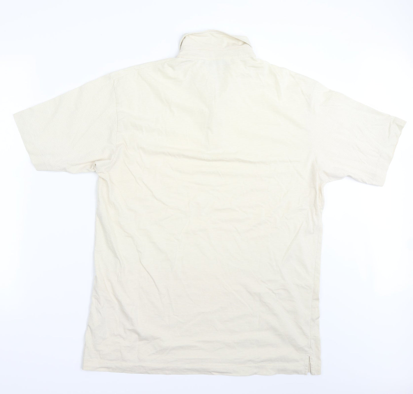 Marks and spencer  Mens Yellow Striped   Polo Size M