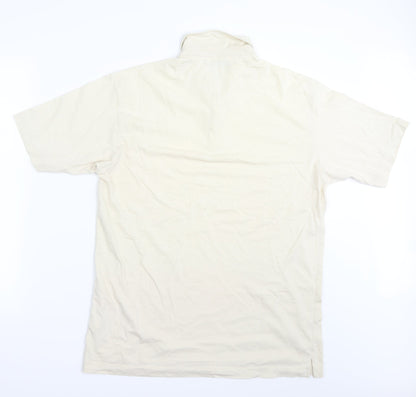 Marks and spencer  Mens Yellow Striped   Polo Size M