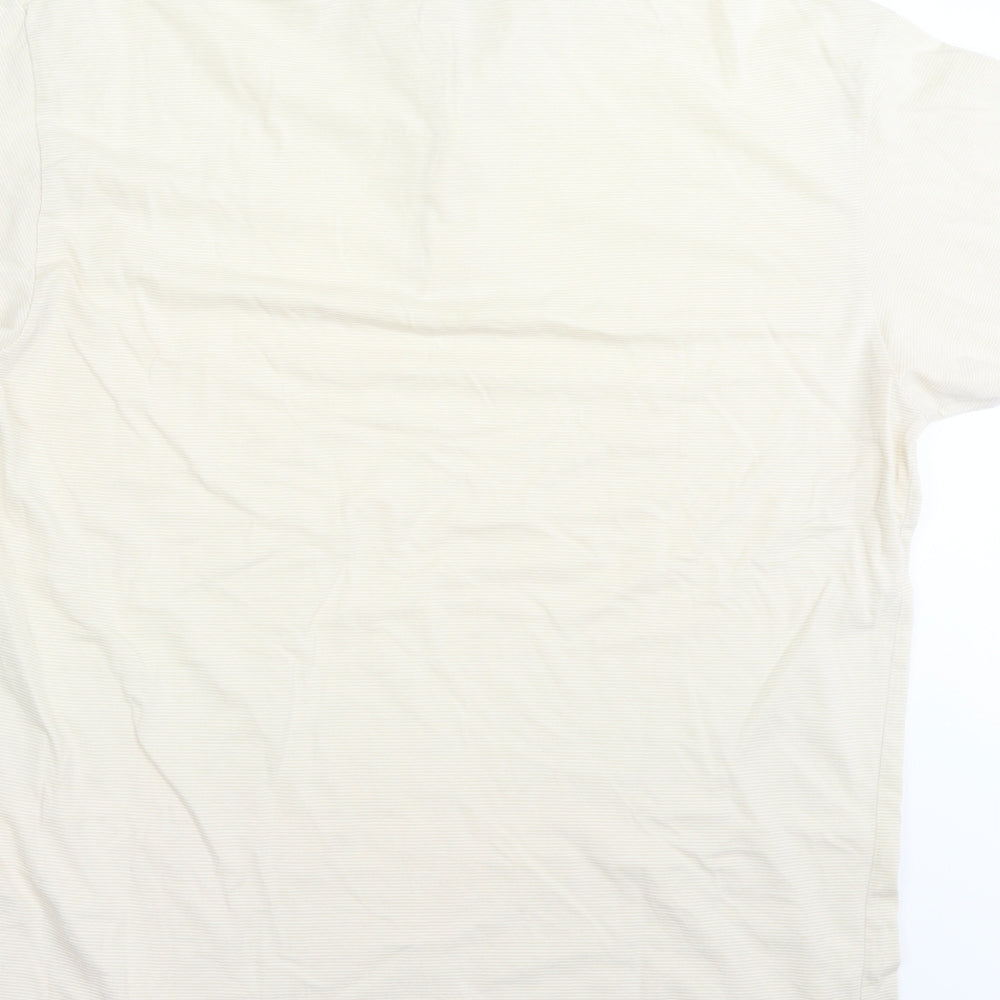 Marks and spencer  Mens Yellow Striped   Polo Size M