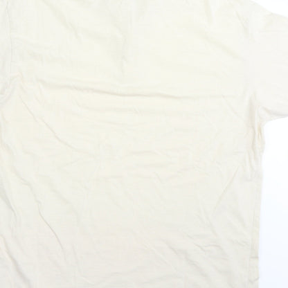 Marks and spencer  Mens Yellow Striped   Polo Size M