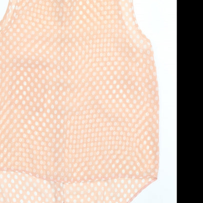 Newlook  Womens Pink Polka Dot  Basic Blouse Size 12