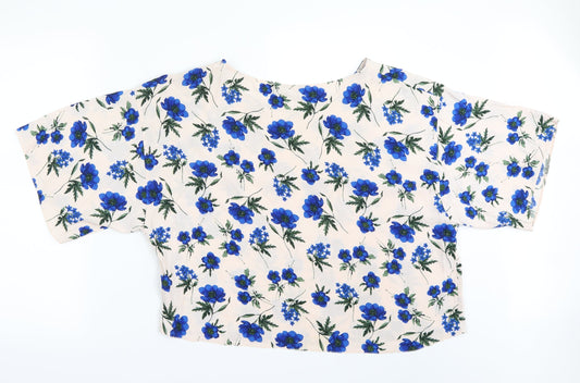 Newlook  Womens Beige Floral  Basic Blouse Size 10