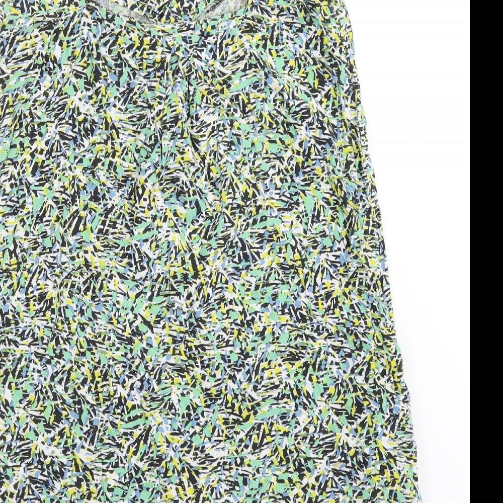 Womens UK Size 10 Warehouse Multicoloured Basic T-Shirt