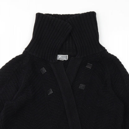 JM Womens Black  Knit Cardigan Jumper Size M