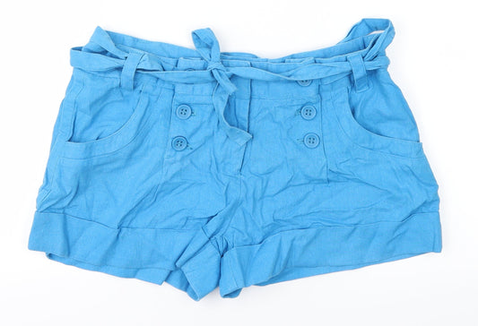 Topshop Womens Blue   Mom Shorts Size 10