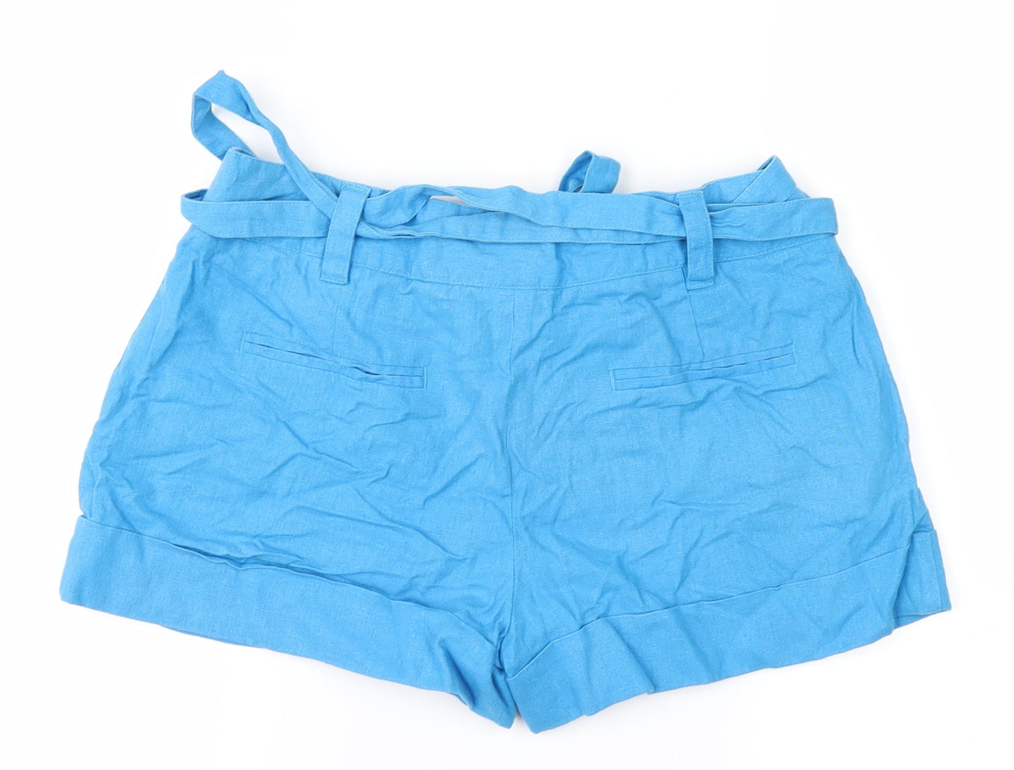 Topshop Womens Blue   Mom Shorts Size 10
