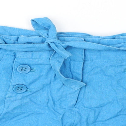 Topshop Womens Blue   Mom Shorts Size 10