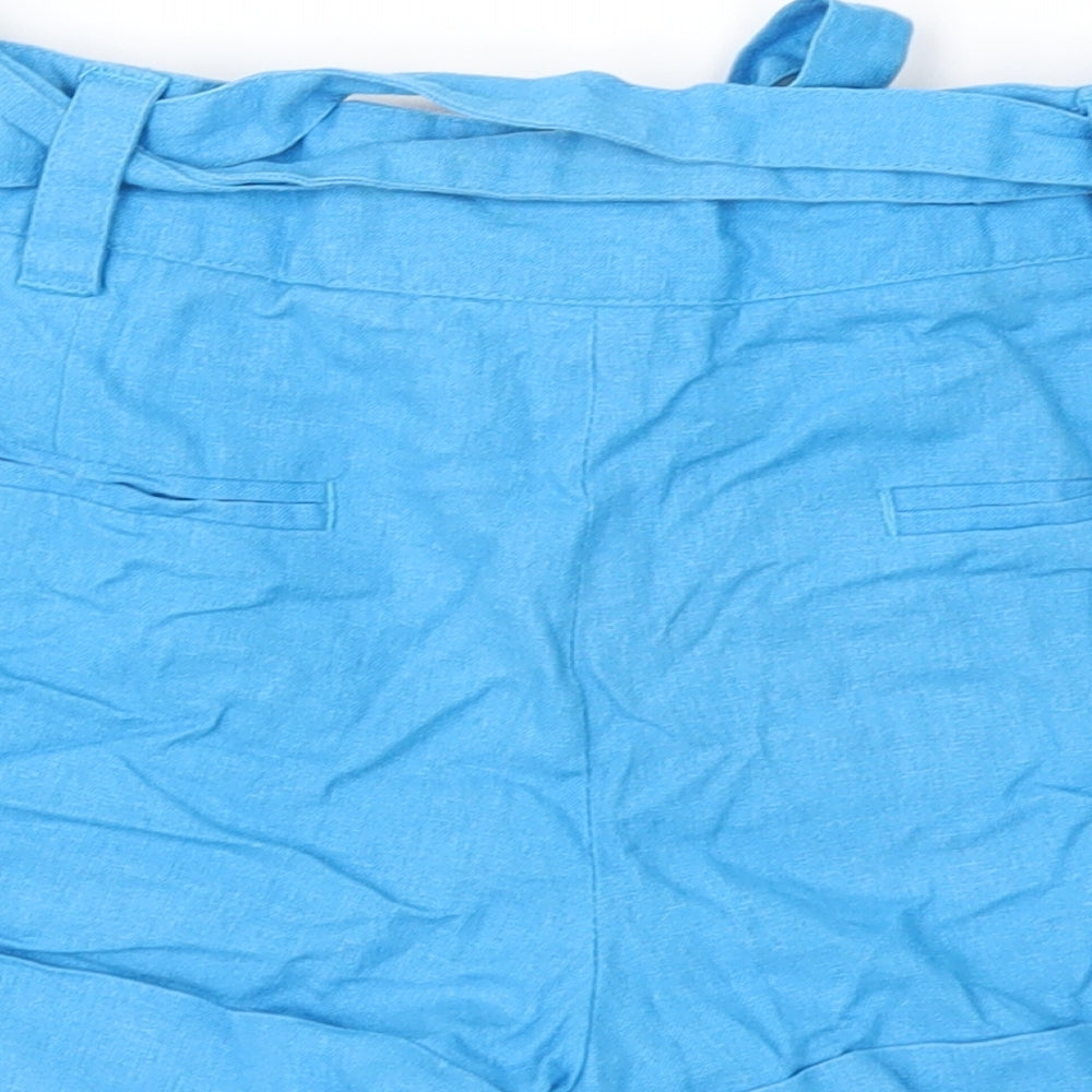 Topshop Womens Blue   Mom Shorts Size 10